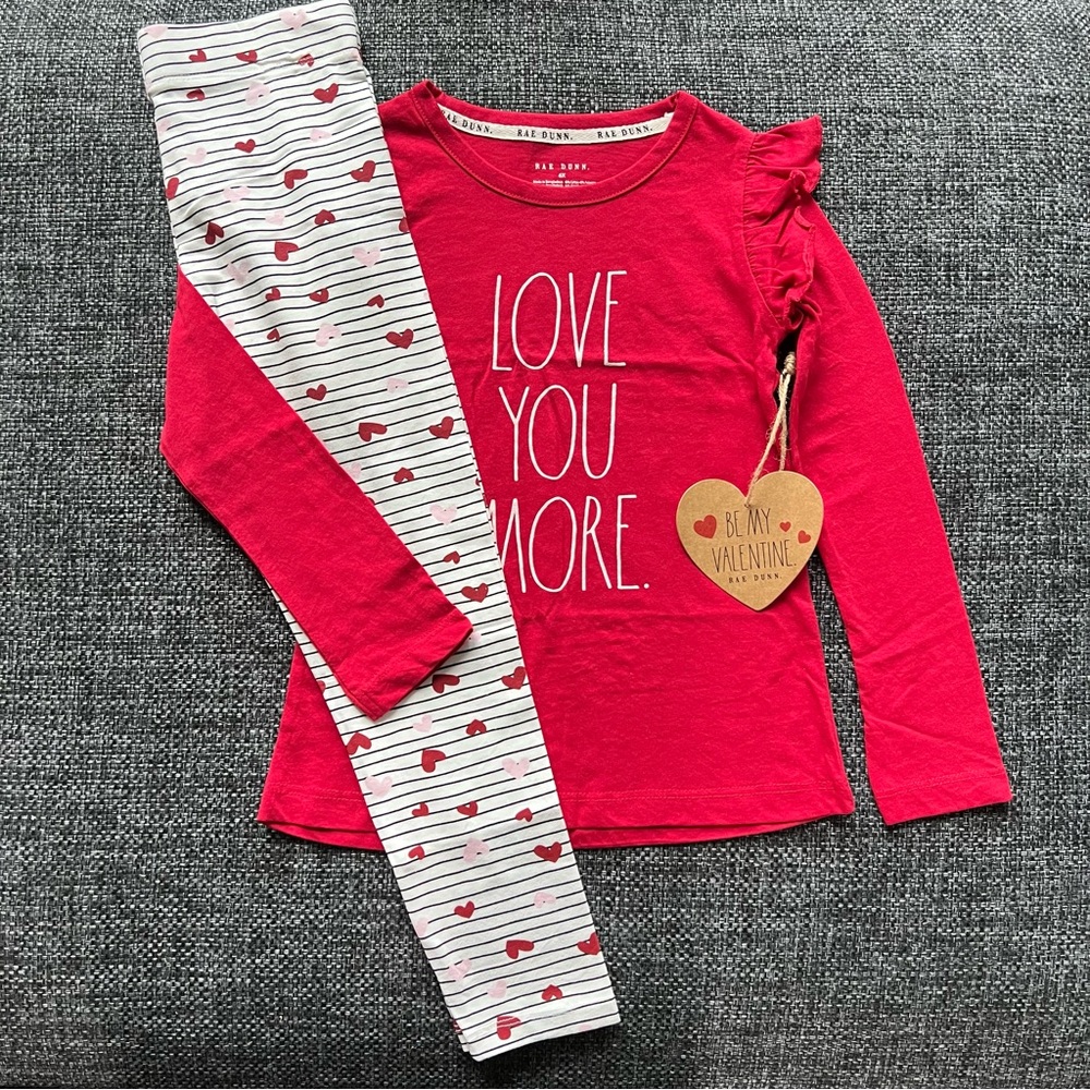 NWT Rae Dunn ‘Love You More’ Outfit